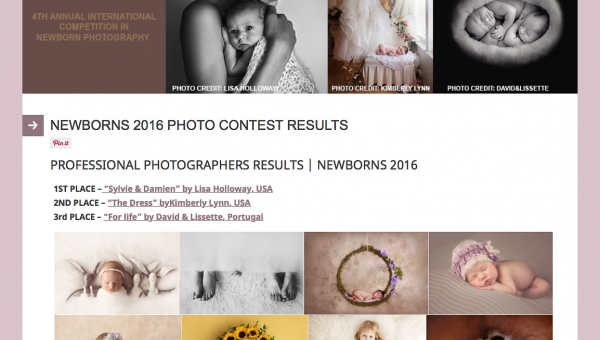Wyróżnienie w Międzynarodowym Konkursie Fotograficznym Child Photo Competition Newborns 2016